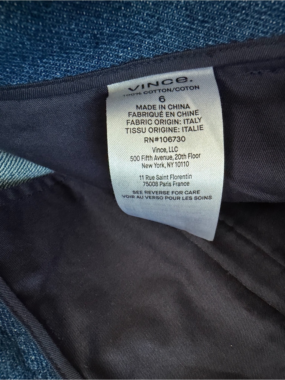 Vince Wide-Leg Denim Trousers - Picture 5 of 5